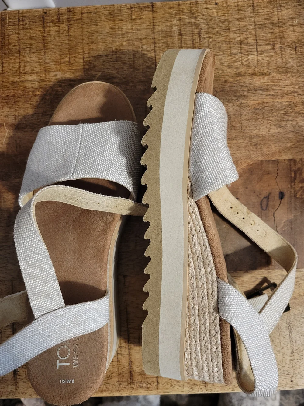 Women’s Toms White Platform Espadrille Sandals - Picture 7 of 7
